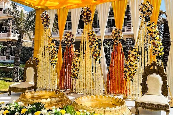 Umbrella Canopy Haldi — Salt Lake Banquet Hall